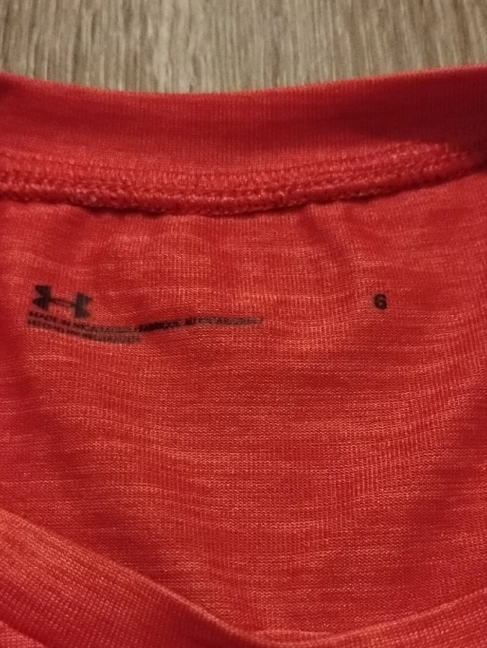 Under Armour Kids Red Shirt In Size 6
